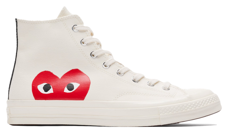 comme des garcons chuck taylor hi top sneakers