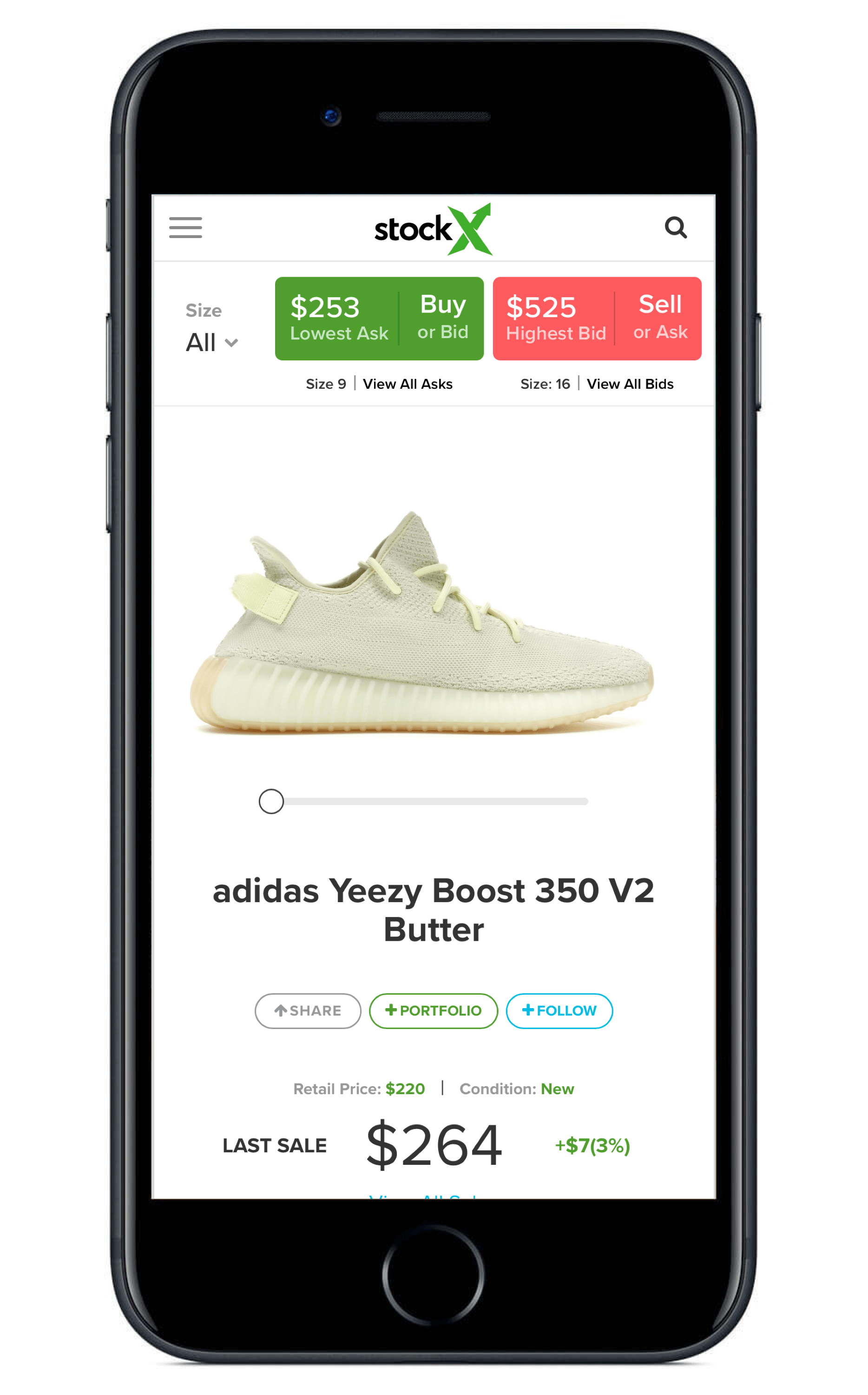 the stockx mobile website