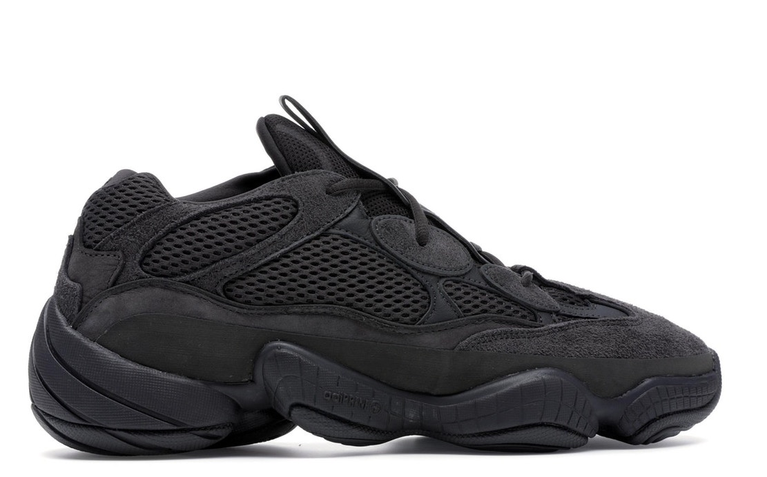 the adidas kanye west yeezy 500 utility black sneakers